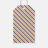 野球ベイビーシャワーメッセージカード、ブルー、オレンジ ギフトタグ (裏面)