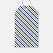 野球ベイビーシャワーメッセージカード、ブルー、グレー ギフトタグ (裏面)