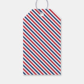 野球ベイビーシャワーメッセージカード、青、赤 ギフトタグ (裏面)