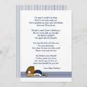 野球ベイビーシャワー詩のメモ 招待状 (正面/裏面)