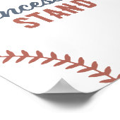 野球ベイビーシャワー譲歩スタンドサイン ポスター (角)