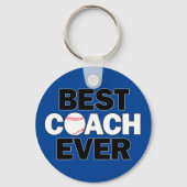野球ベストコーチエバーカスタムチームカラースポーツ キーホルダー (裏面)