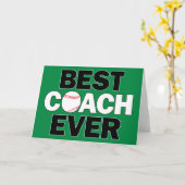 野球ベストコーチエバーリトルリーグありがとう カード (黄色い花)