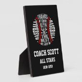 野球ベストコーチ賞の引退 フォトプラーク (側面)