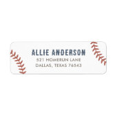 野球ベビーシャワーパーティー差出人住所 ラベル (正面)