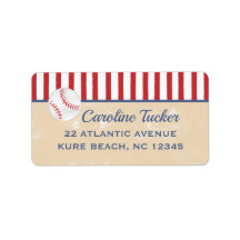 野球ベビーシャワー住所 シール