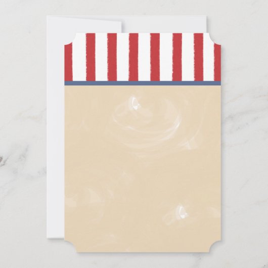 野球ベビーシャワー招待状チケットスタイル 招待状 (裏面)