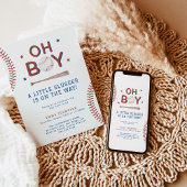 野球ベビーシャワー招待状 |男の子の赤ちゃんシャワー 招待状