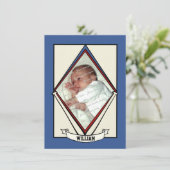 野球ベビー誕生発表 案内状 (スタンド正面)