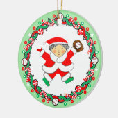 野球ホリデーギフトセラミックオーナメント セラミックオーナメント (左)