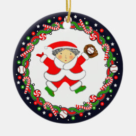 野球ホリデーギフトセラミックオーナメント セラミックオーナメント