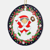 野球ホリデーギフトセラミックオーナメント セラミックオーナメント (左)