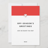 野球ホリデークリスマスカード シーズンカード (裏面)