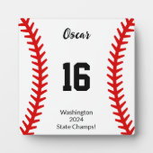 野球ホームプラークをステッチ フォトプラーク (正面)