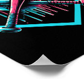 野球ホームプレートドリップボーイズ野球こうもり ポスター (角)