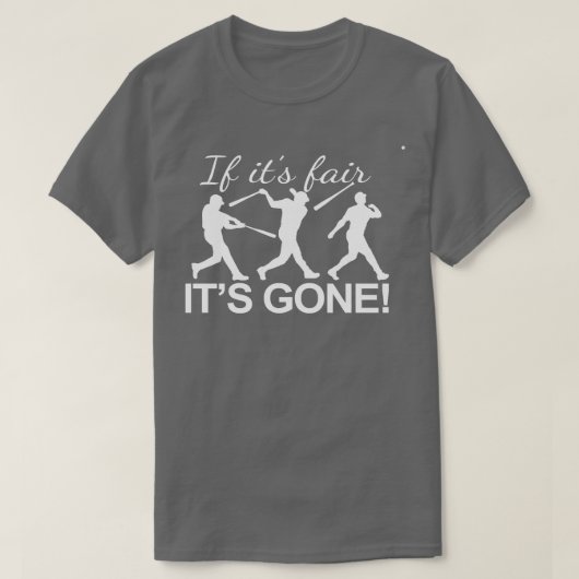 野球ホーム走もしはフェアで去ったディンガー Tシャツ (デザイン正面)