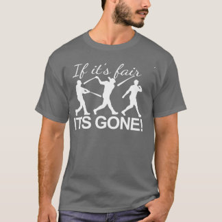 野球ホーム走もしはフェアで去ったディンガー Tシャツ