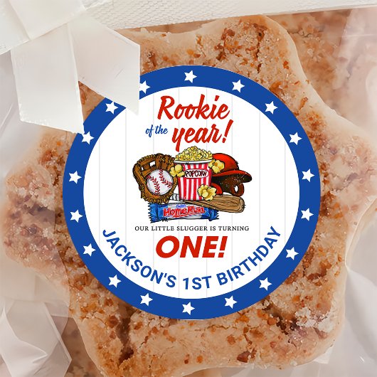 野球ボーイズ第1バースデーシール ラウンドシール