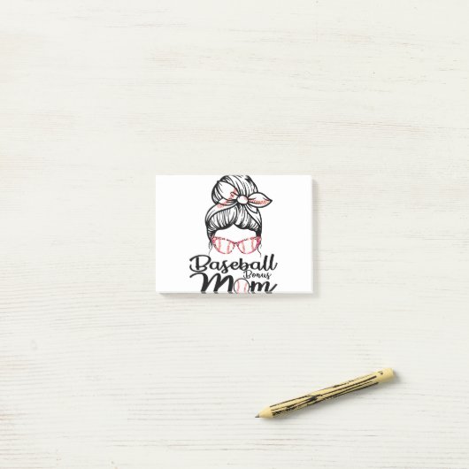 野球ボーナスマソフトボーおもしろいルマママシャツマママザーズ ポストイット (デスク上)