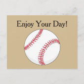 野球ボールのパーソナライズ シーズンポストカード (正面)
