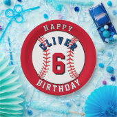 野球ボールをテーマにした子供の誕生日パーティー ペーパープレート (パーティー)