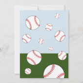 野球ボールカスタマイズ子供誕生日写真 サンキューカード (裏面)