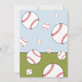 野球ボールカスタマイズ子供誕生日 サンキューカード (裏面)