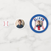 野球ボールキッズフォトバースデーパーティー コンフェッティ (正面)