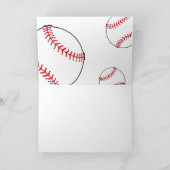 野球ボールスポーツハッピーバースデー カード (内部)