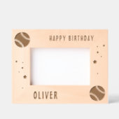 野球ボールスポーツハッピーバースデー レーザー彫刻フレーム (正面)