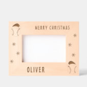 野球ボールスポーツメリークリスマスネーム レーザー彫刻フレーム (正面)