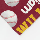 野球ボールスポーツレッドホワイト金ゴールドウィリアカスタムム フリースブランケット (角)