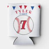 野球ボールスポーツ子供の誕生日パーティー 缶クーラー (正面)