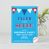 野球ボールスポーツ子供の誕生日 招待状 (スタンド正面)