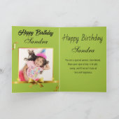 野球ボールハッピーバースデーキッズペルソナライズ カード (内部)