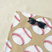 野球ボールパターン ビーチタオル (インサイチュ)