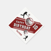 野球ボールプレーヤーをテーマにした誕生日パーティー スタンダードカクテルナプキン (角)