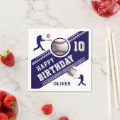 野球ボールプレーヤーをテーマにした誕生日パーティー スタンダードカクテルナプキン (インサイチュ)