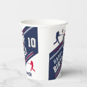 野球ボールプレーヤーをテーマにした誕生日パーティー 紙コップ (右)