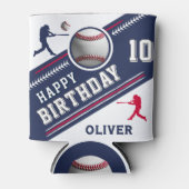野球ボールプレーヤーをテーマにした誕生日パーティー 缶クーラー (正面)