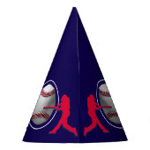 野球ボールプレーヤーをテーマにした誕生日 パーティーハット (裏面)