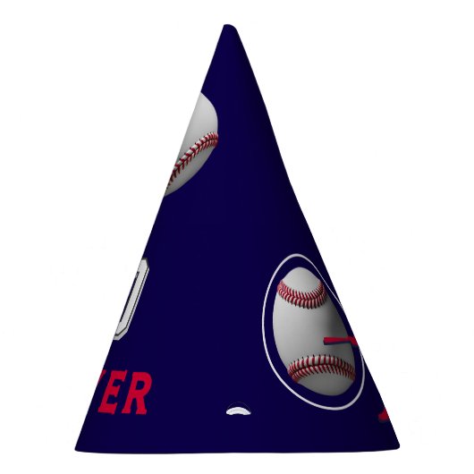 野球ボールプレーヤーをテーマにした誕生日 パーティーハット (右)