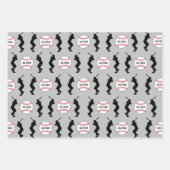 野球ボールプレーヤーキッズネーム誕生日 ラッピングペーパーシート (正面)