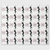 野球ボールプレーヤーキッズネーム誕生日 ラッピングペーパー (フラット)