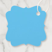 野球ボールボールボールブルー誕生日ありがとう フェイバータグ (裏面)