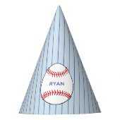 野球ボール子供の誕生日パーティー パーティーハット (正面)