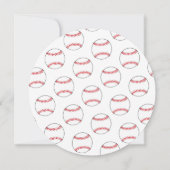 野球ボール子供写真誕生日 サンキューカード (裏面)