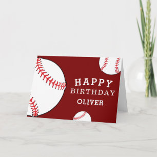 野球ボール スポーツ お誕生日おめでとう キッズ カード