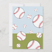 野球ボール スポーツ 子供の写真 誕生日ありがとう サンキューカード (裏面)