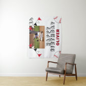 野球ボール バンティング フラッグ フォト バースデー パーティー タペストリー (インサイチュ)